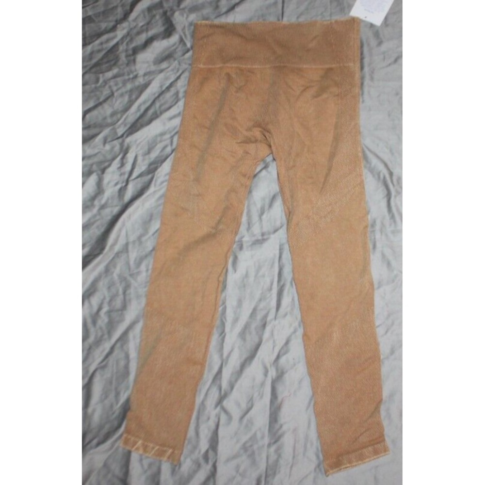 Womens High-Rise Ribbed Seamless 7/8 Leggings - JoyLab - Sand sz S retail $34
